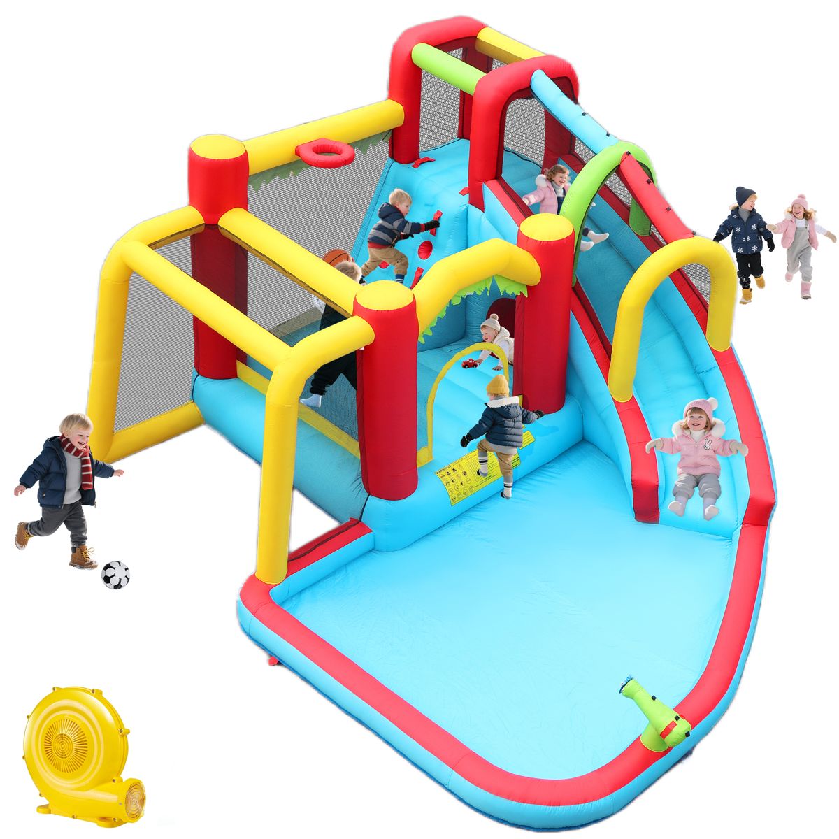 9-in-1 Inflatable Water Park Bounce House — view 3