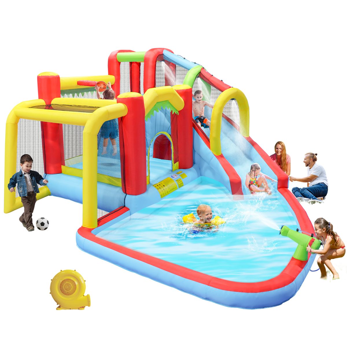 9-in-1 Inflatable Water Park Bounce House