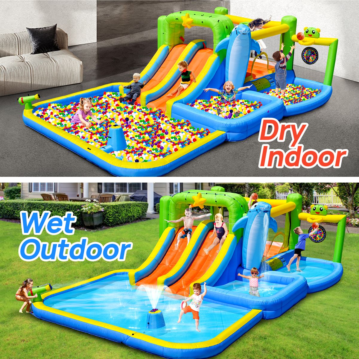 9-in-1 Inflatable Water Bounce House — view 4