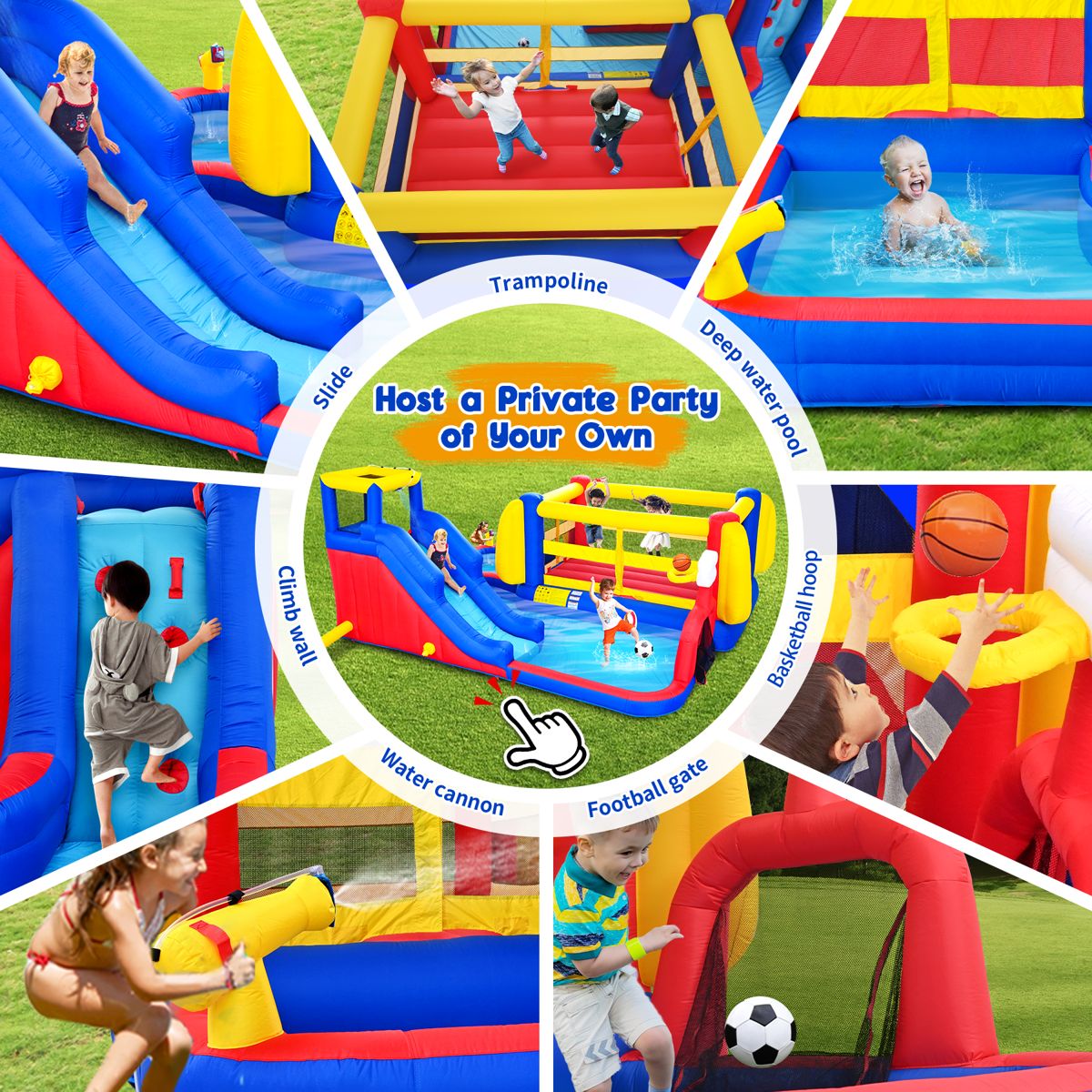 7-in-1 Inflatable Water Park Bounce House — view 4