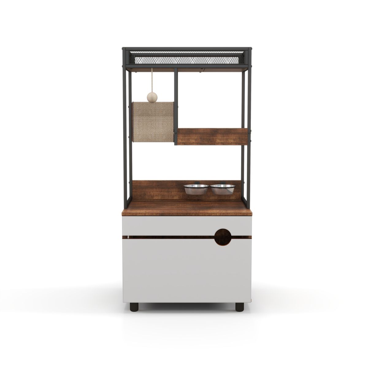 Litter Box Cabinet with Cat Tree Tower — view 2