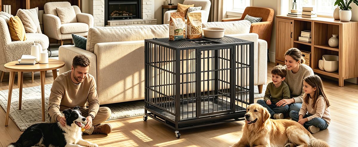 Mobile Heavy-Duty Dog Kennel with Twist Latch — view 2