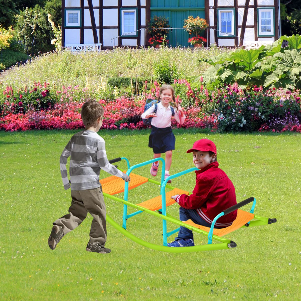 Outdoor Kids Seesaw with Steel Frame — view 3