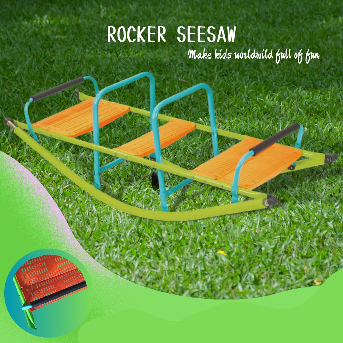 Outdoor Kids Seesaw with Steel Frame — view 4