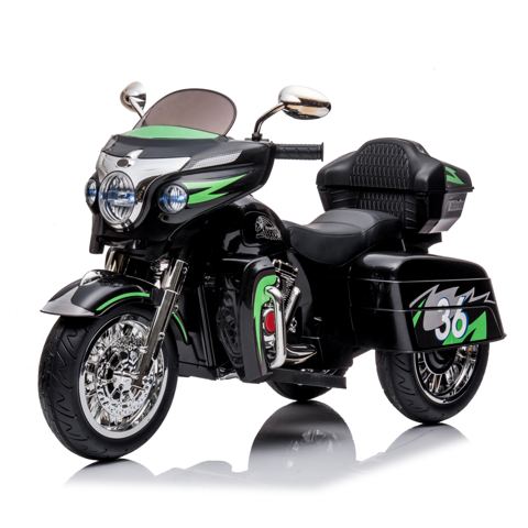 12V Kids Ride-On Motorcycle with Storage Trunk