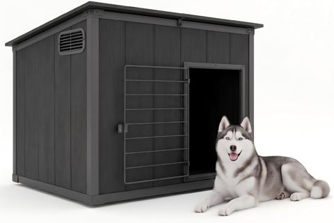 Large Weatherproof Dog House with Removable Roof