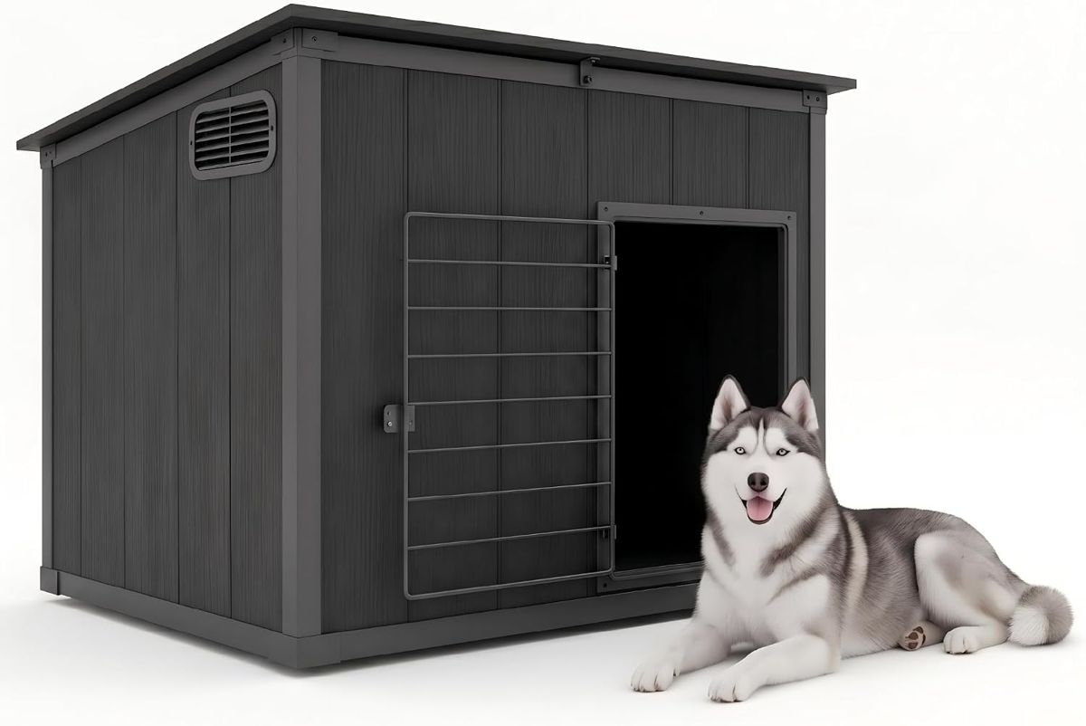 Large Weatherproof Dog House with Removable Roof