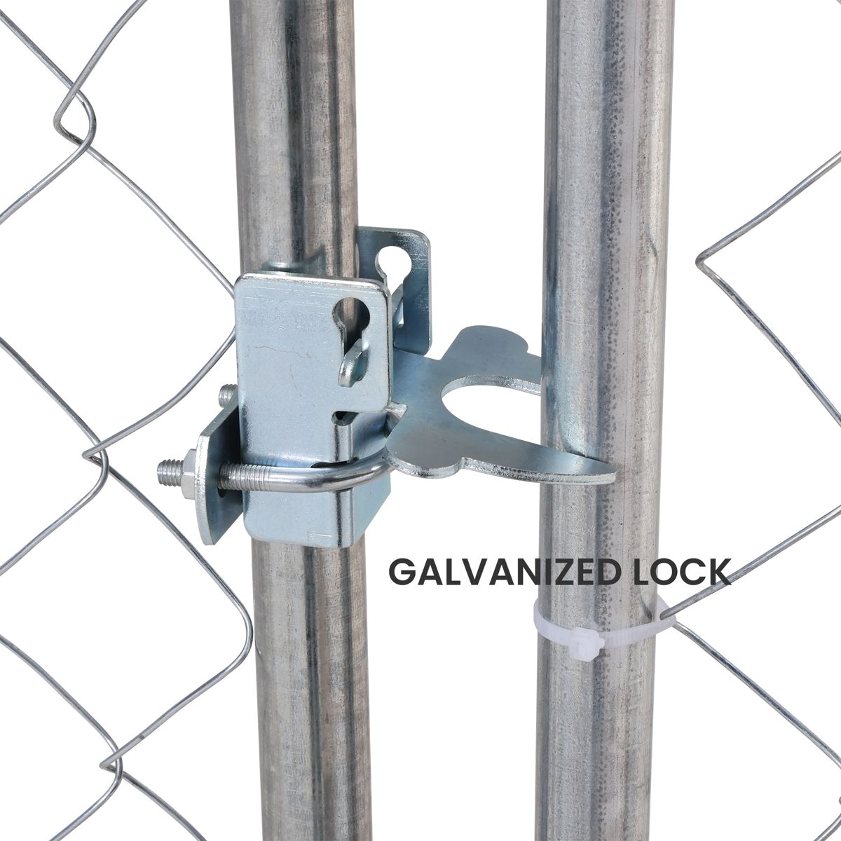 15-Foot Chain Link Dog Kennel with Canopy — view 4