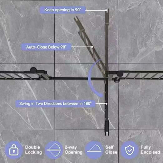 150-Inch 6-Panel Adjustable Metal Safety Gate — view 4