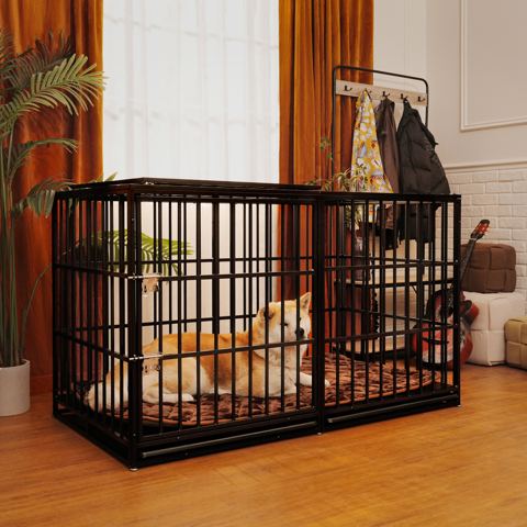 61-Inch Heavy-Duty Steel Dog Crate