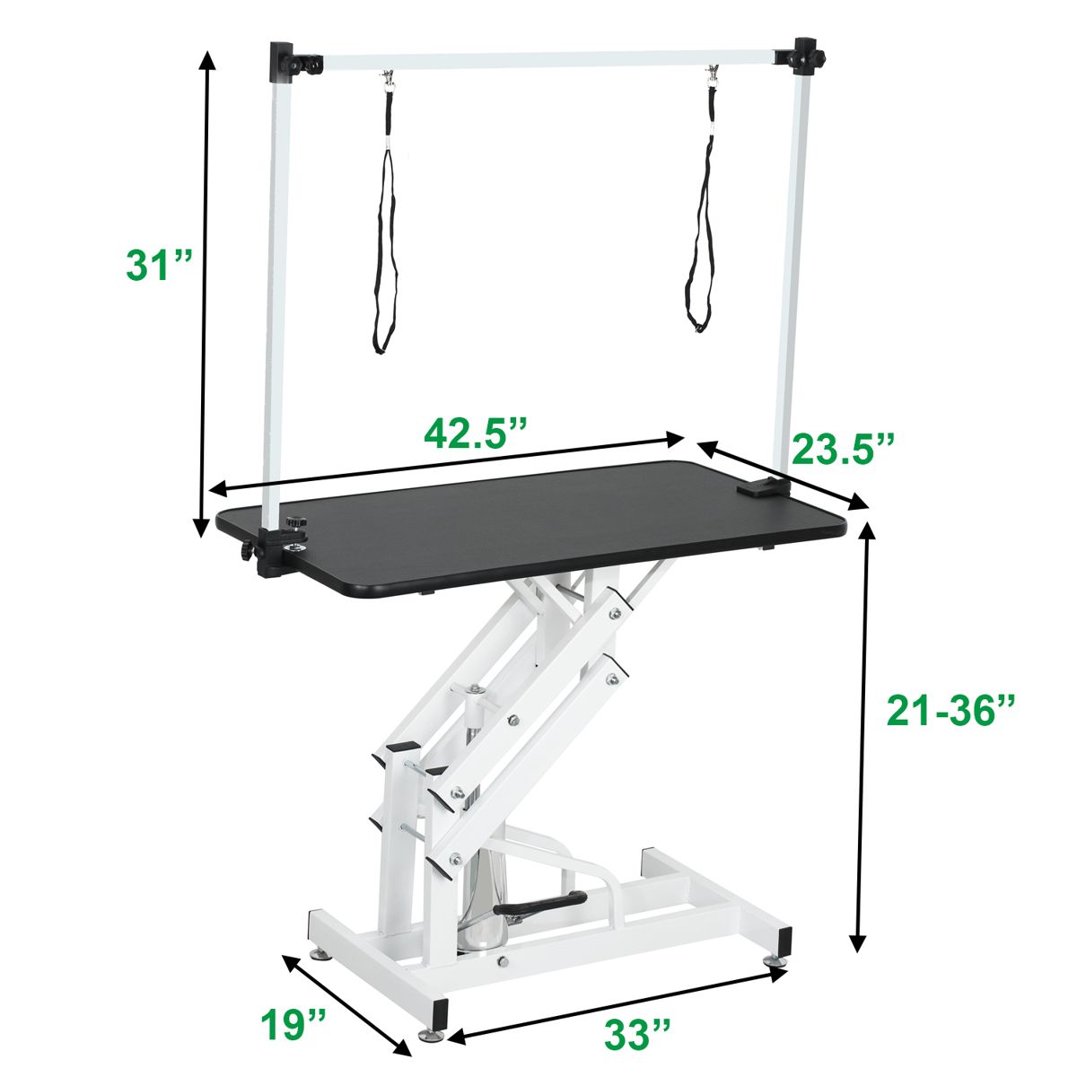 43-Inch Heavy-Duty Hydraulic Grooming Table — view 2