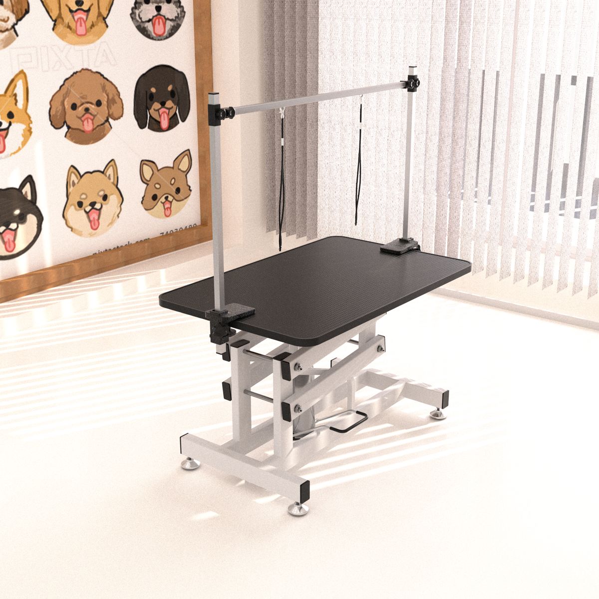 43-Inch Heavy-Duty Hydraulic Grooming Table