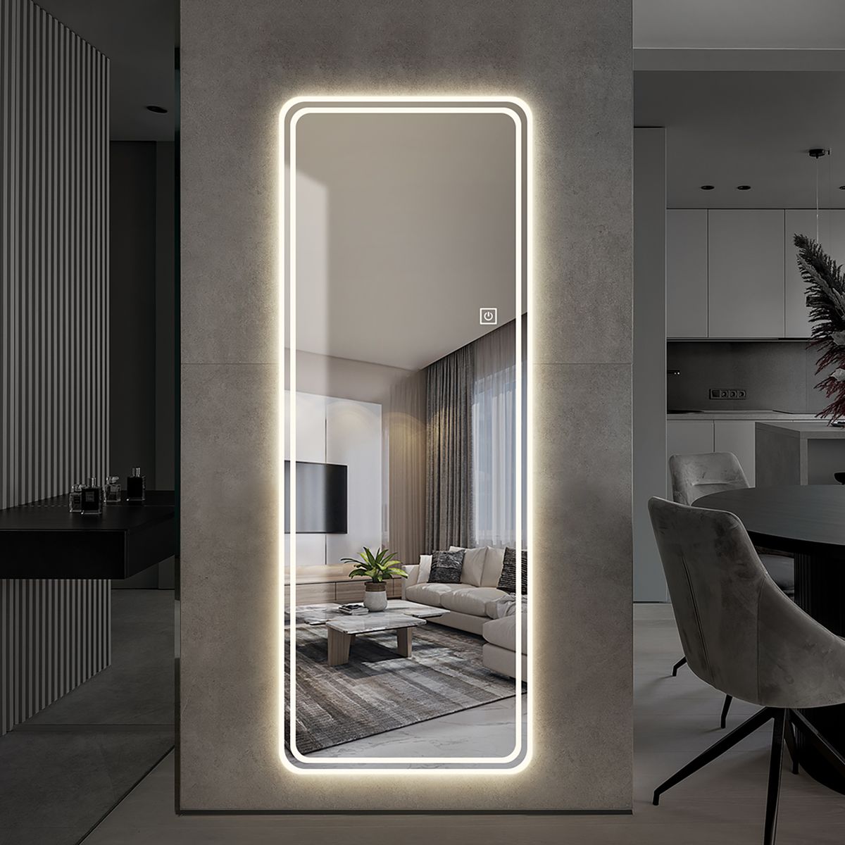 65 x 24 Wall-Mounted LED Full Length Mirror