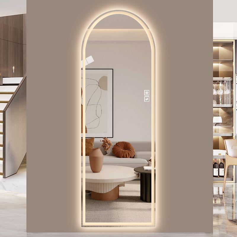 65-Inch Arched LED Vanity Mirror with Anti-Fog