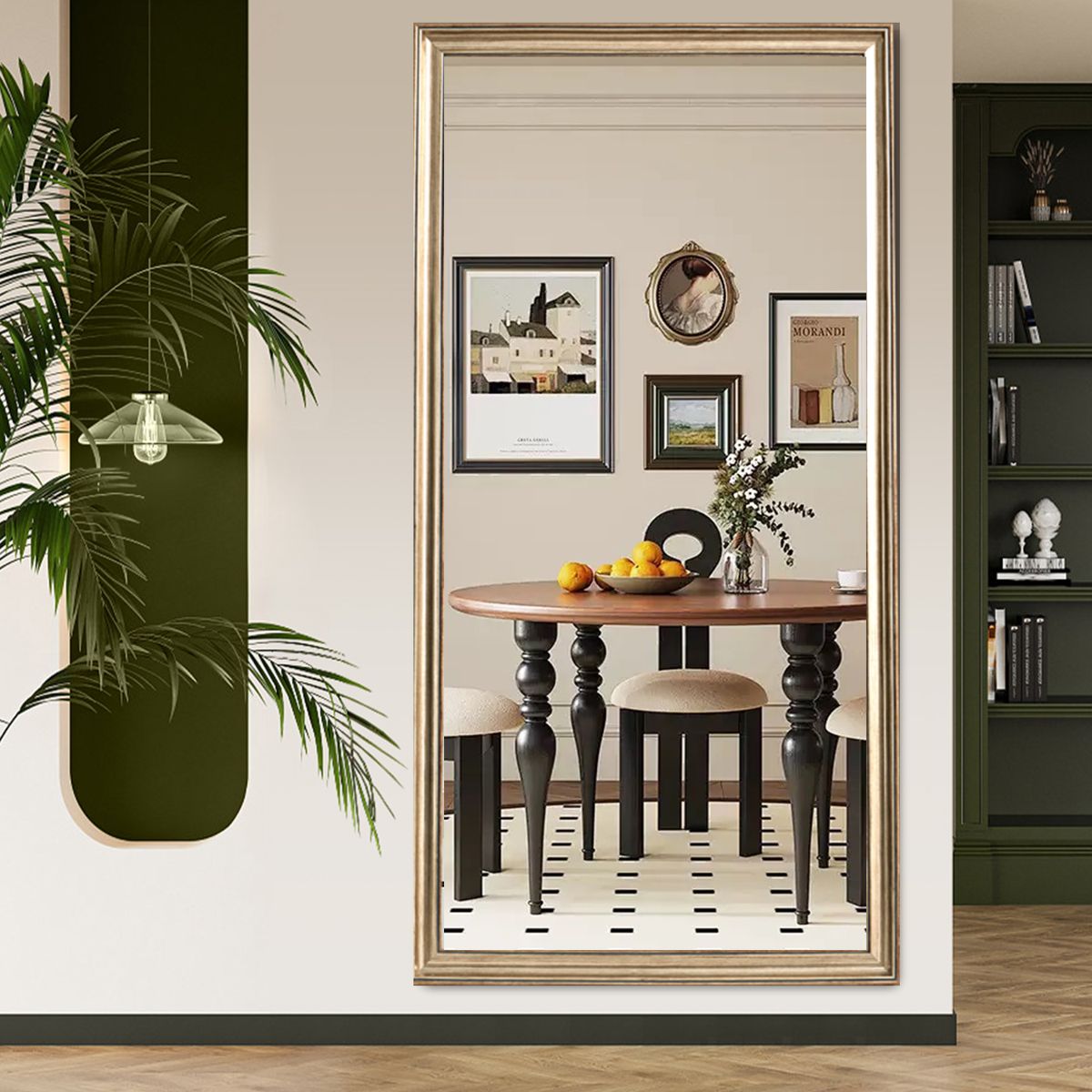 70-Inch Gold-Framed Full-Length Floor Mirror — view 2
