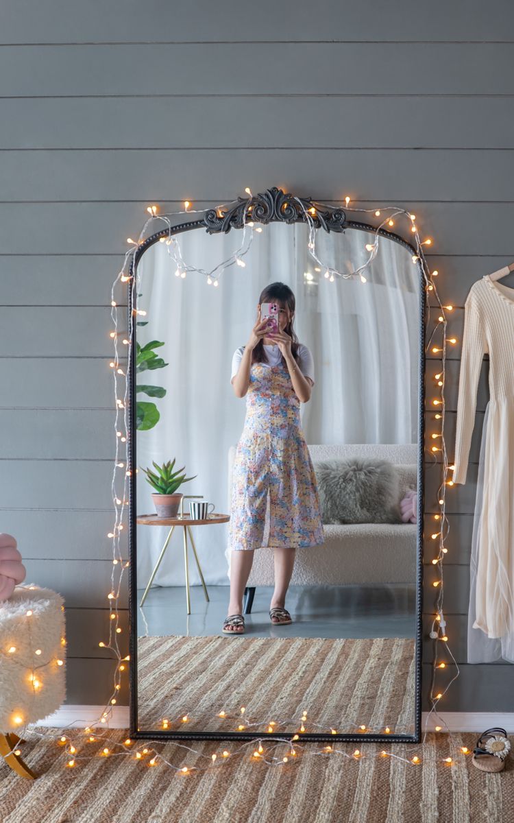 66-Inch Arched Full-Length Leaning Mirror