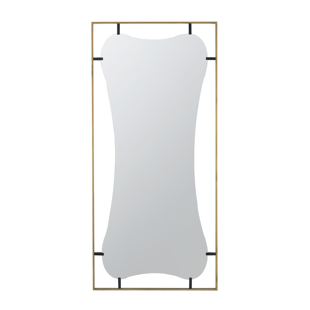 60-Inch Curved Wall Mirror with Gold Frame — view 4
