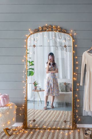 76-Inch Metal-Framed Full-Length Floor Mirror — view 1