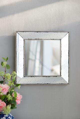 18-Inch Distressed Silver Accent Mirror — view 1