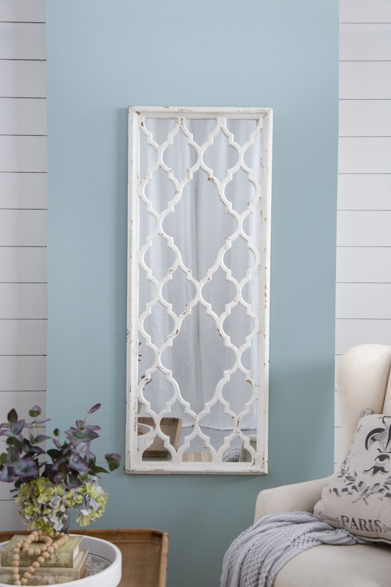 24 x 60 Distressed White Full Length Mirror — view 3
