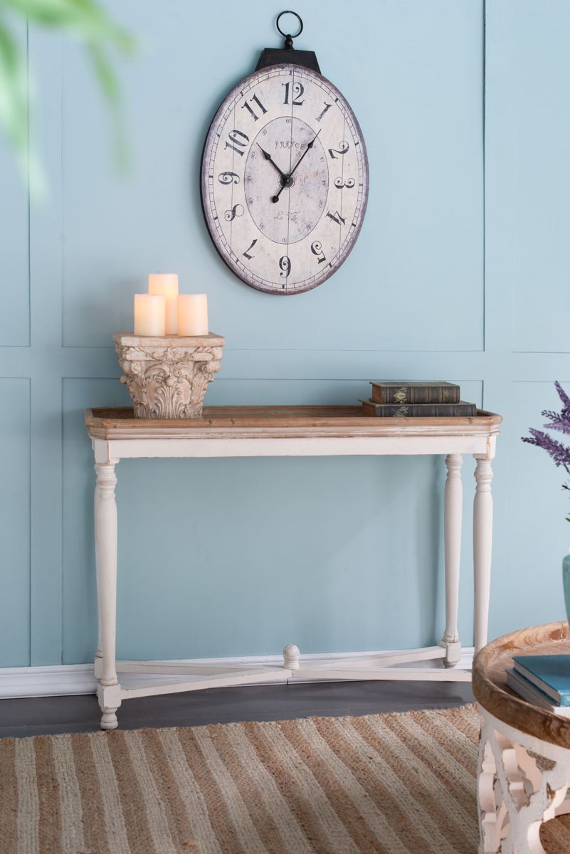 29-Inch Oval Vintage-Style Wall Clock — view 3