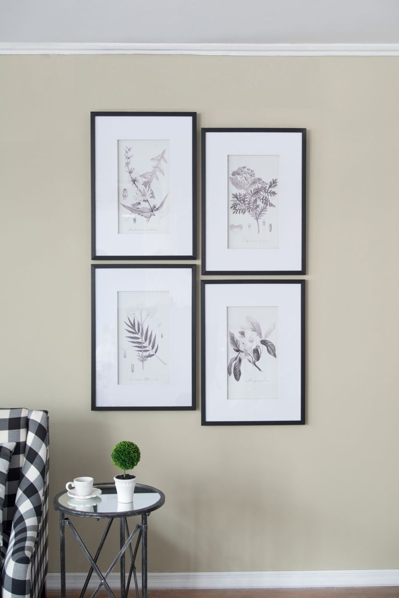 Botanical Wall Art Prints, Set of 4