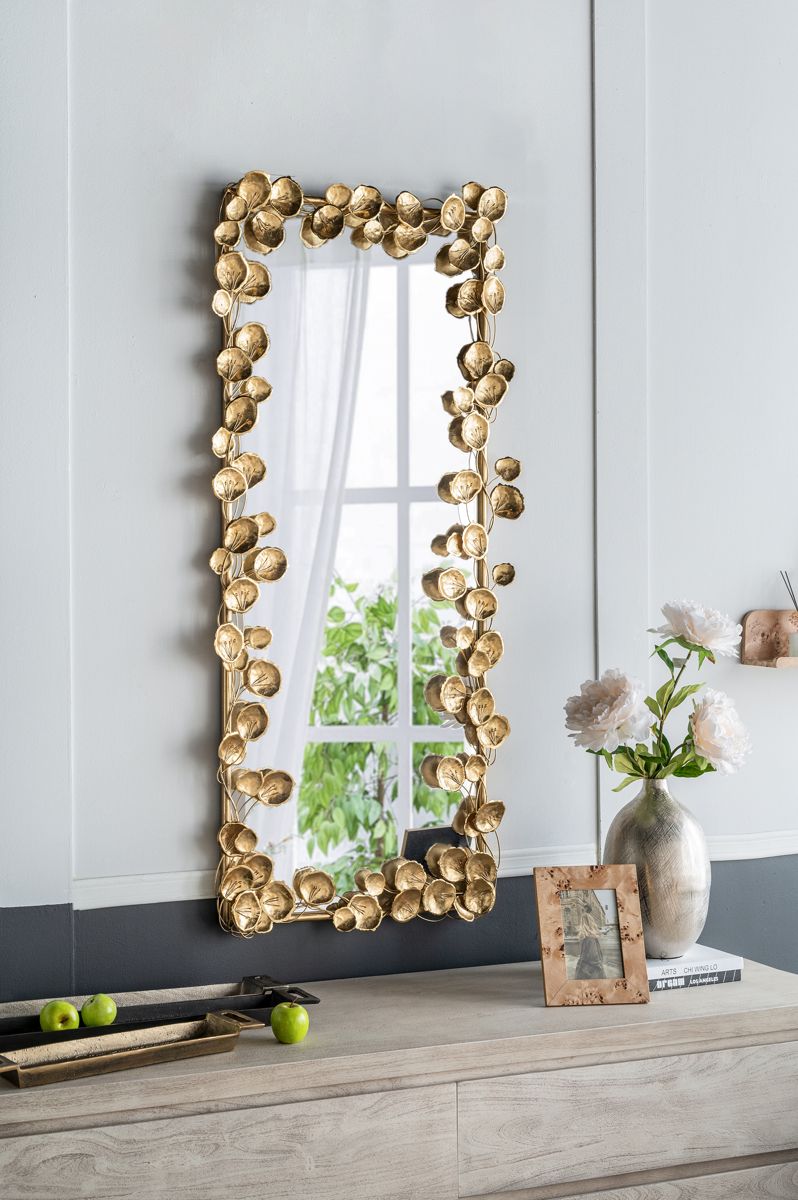 61-Inch Full-Length Mirror with Leaf Accents — view 3