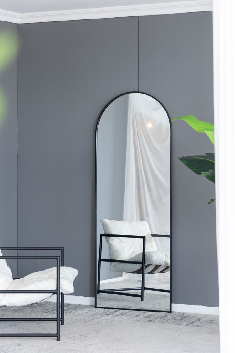 74-Inch Iron-Framed Arch Body Mirror — view 2