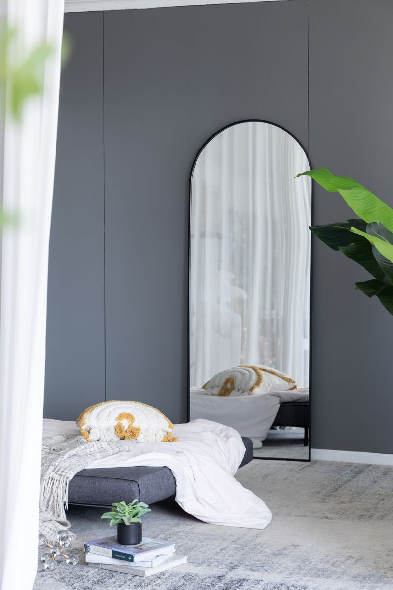 74-Inch Iron-Framed Arch Body Mirror — view 4