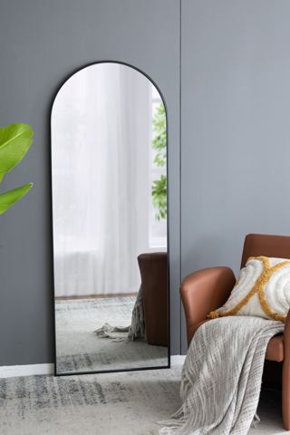 74-Inch Iron-Framed Arch Body Mirror