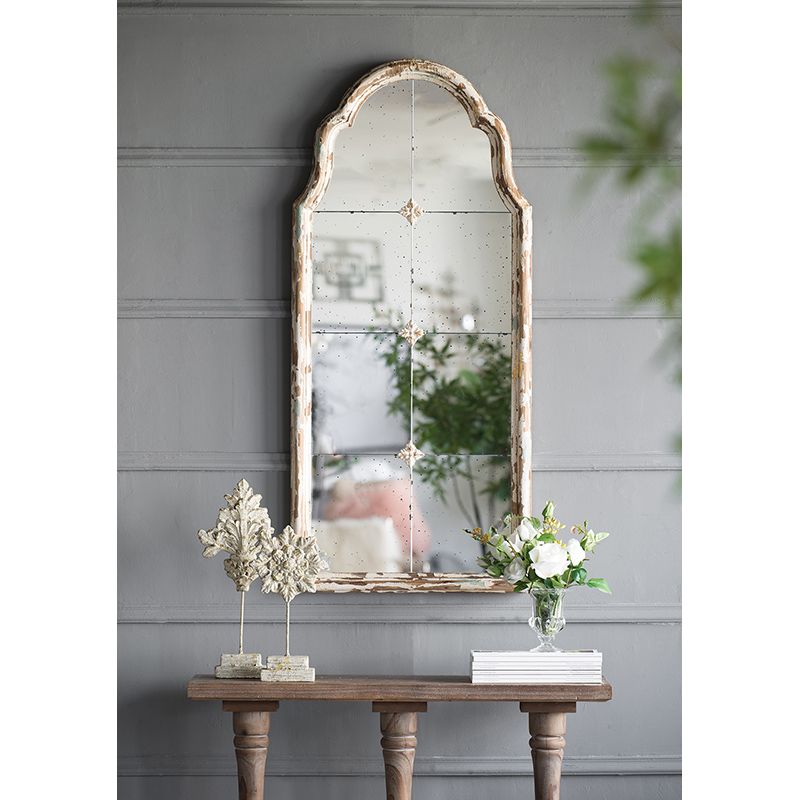 22 x 48 Arched Window-Pane Wall Mirror — view 4