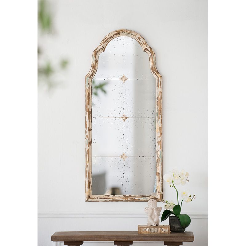 22 x 48 Arched Window-Pane Wall Mirror