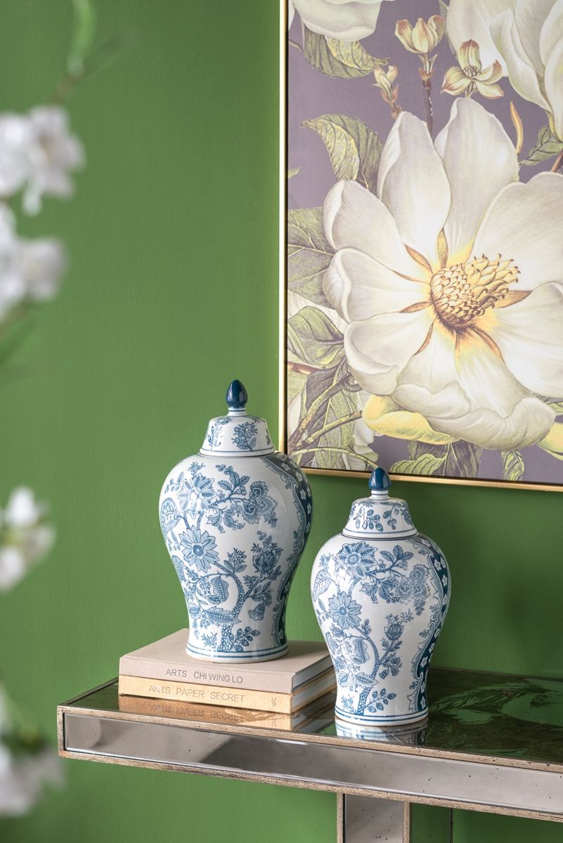Mirrored Console Table with Floral Motifs — view 3