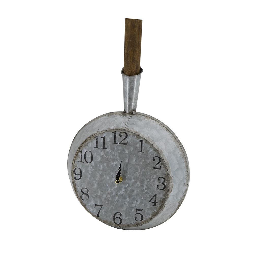 18-Inch Rustic Pan-Style Iron Wall Clock — view 4