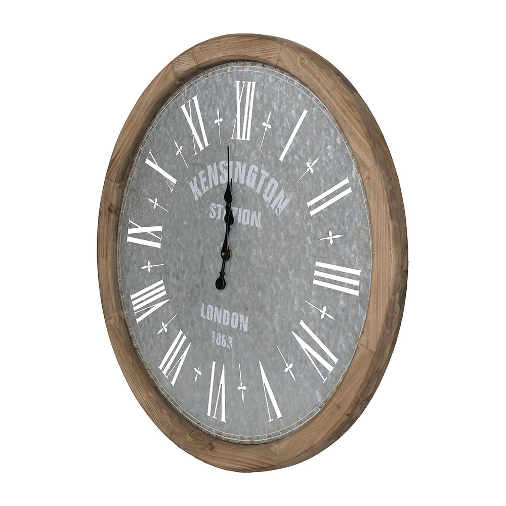 32-Inch Oversized Wall Clock with Fir Frame — view 4