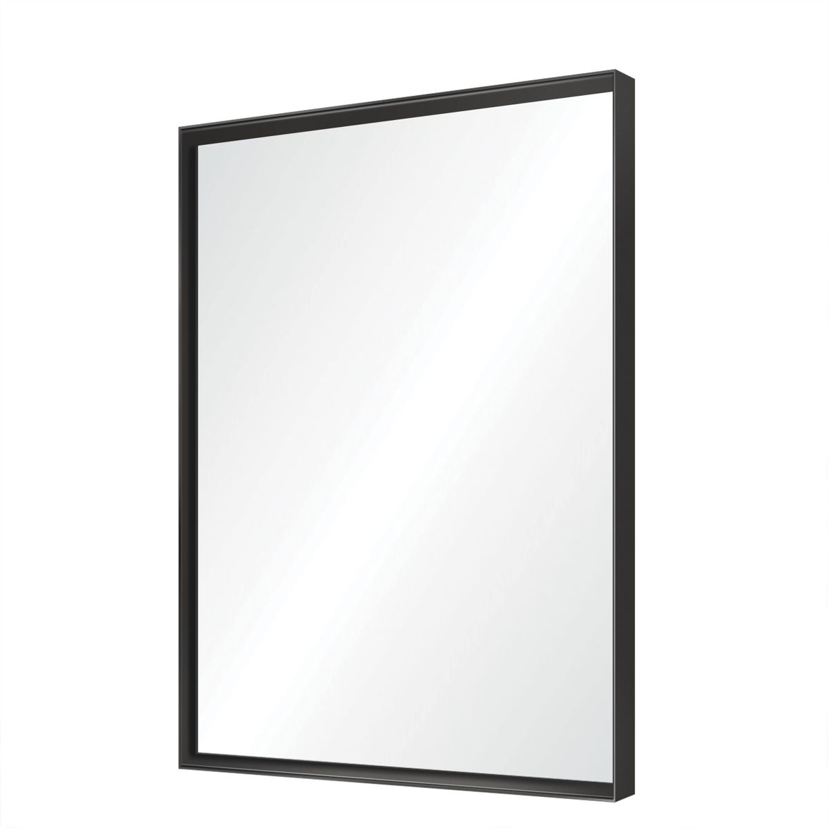 36 x 24 Black Metal Framed Beveled Wall Mirror — view 2