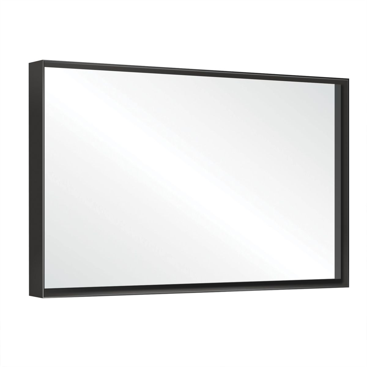 36 x 24 Black Metal Framed Beveled Wall Mirror — view 3
