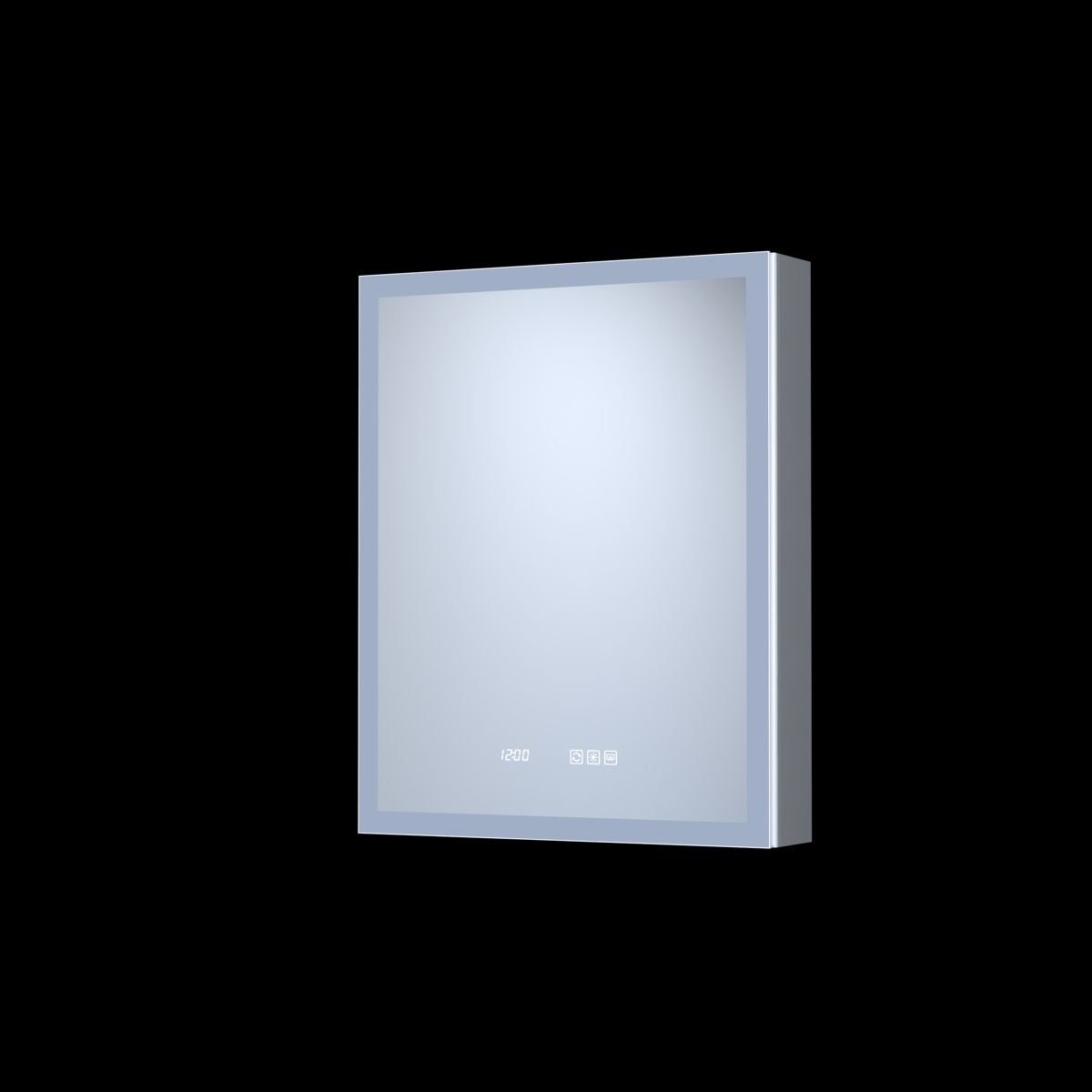 24x30-Inch LED Medicine Cabinet with Clock — view 3