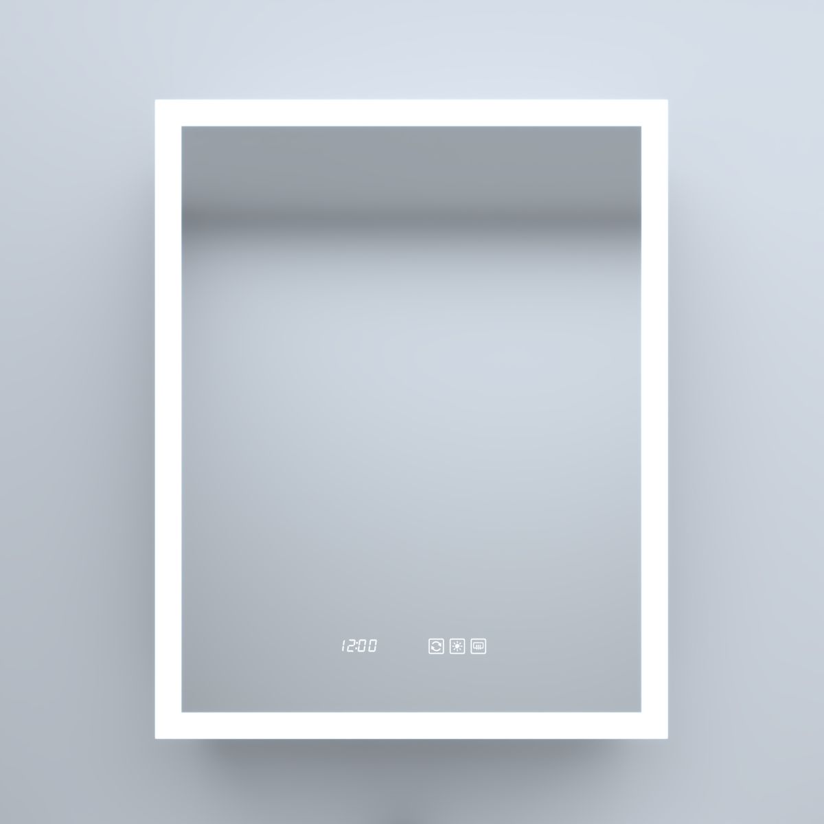 24x30-Inch LED Medicine Cabinet with Clock — view 4