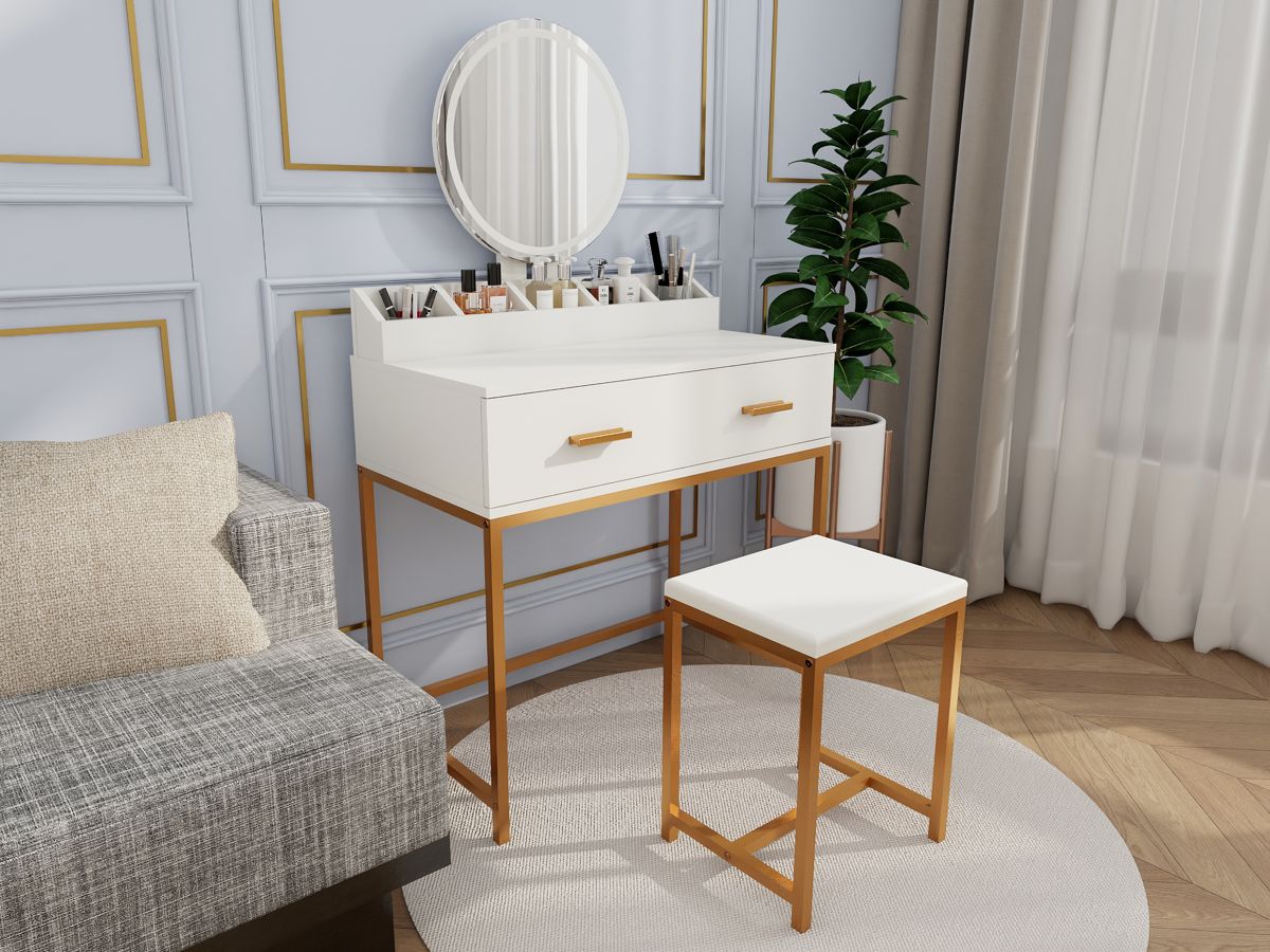 Vanity Set with Mirror, Drawers, and Organizer — view 4