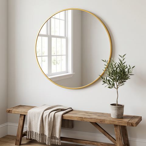 30-Inch Round Bathroom Mirror