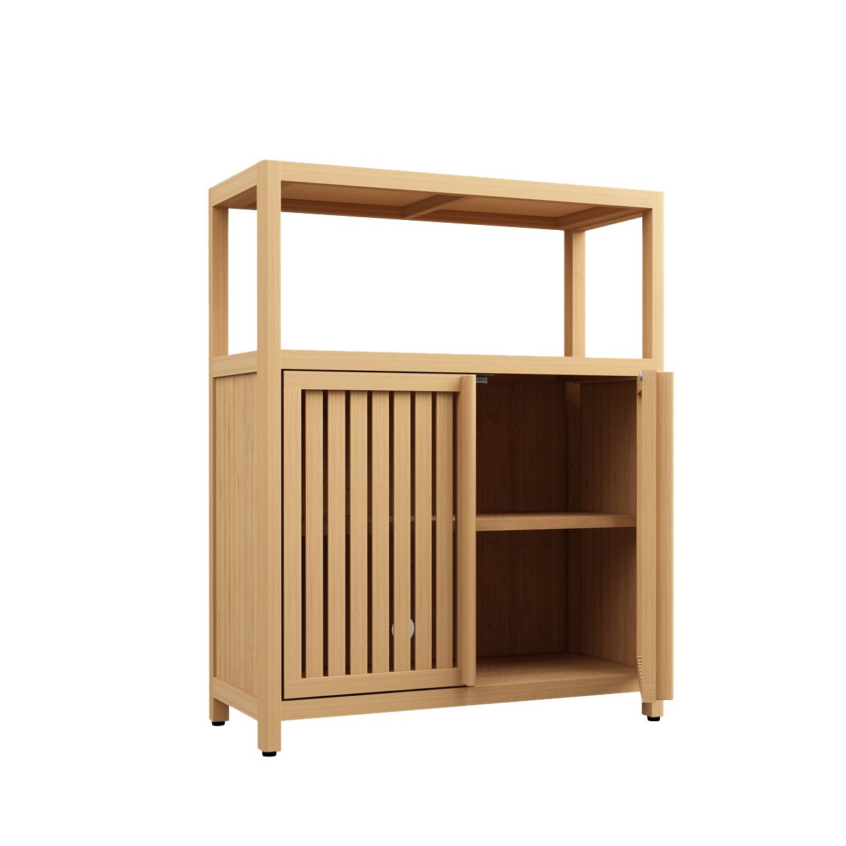 Bamboo Storage Cabinet with Shelves — view 4