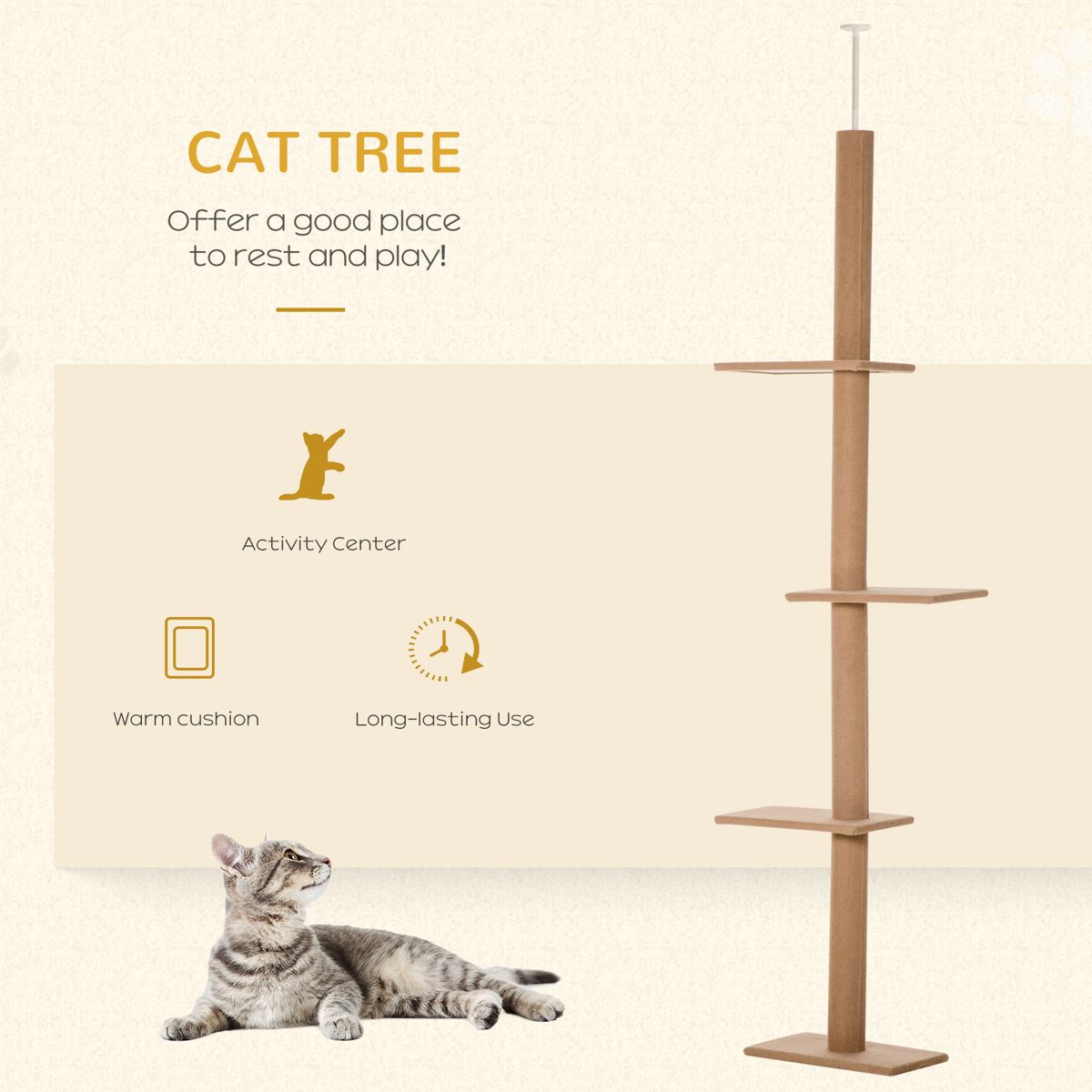 Floor-to-Ceiling Cat Tree with Sisal Posts — view 4