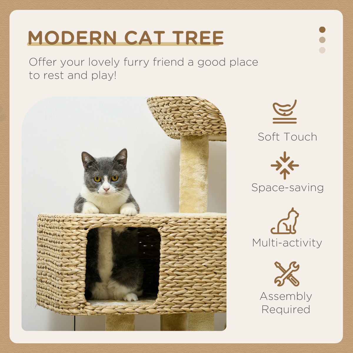 38-Inch Cat Tree with Condo, Ramp and Bed — view 4