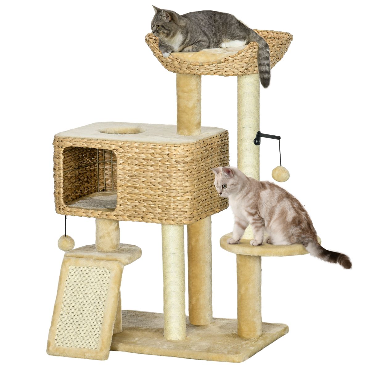 38-Inch Cat Tree with Condo, Ramp and Bed