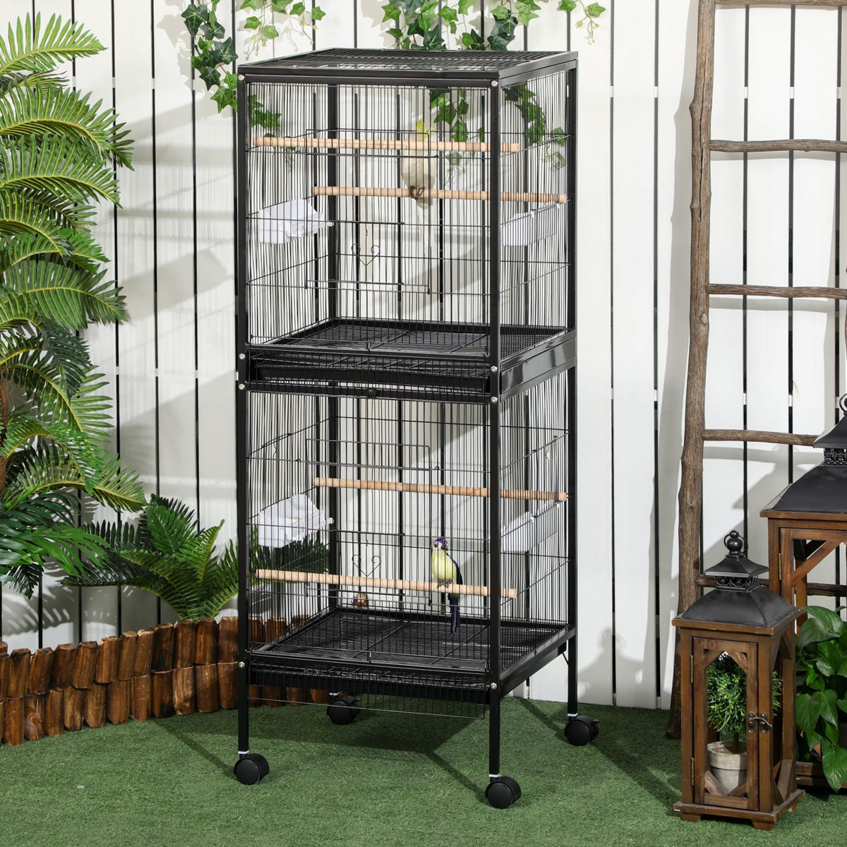 55-Inch Indoor Bird Aviary with Multiple Doors — view 2