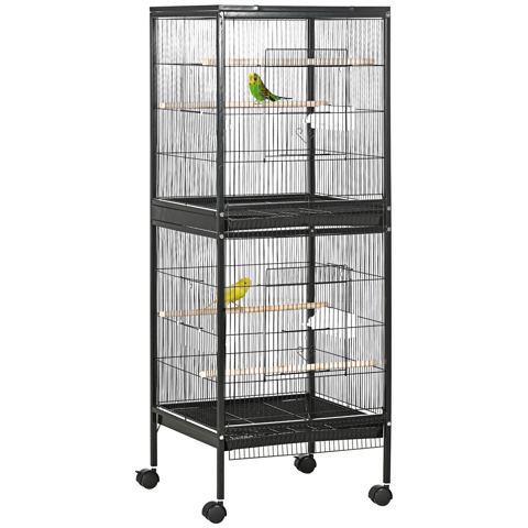 55-Inch Indoor Bird Aviary with Multiple Doors