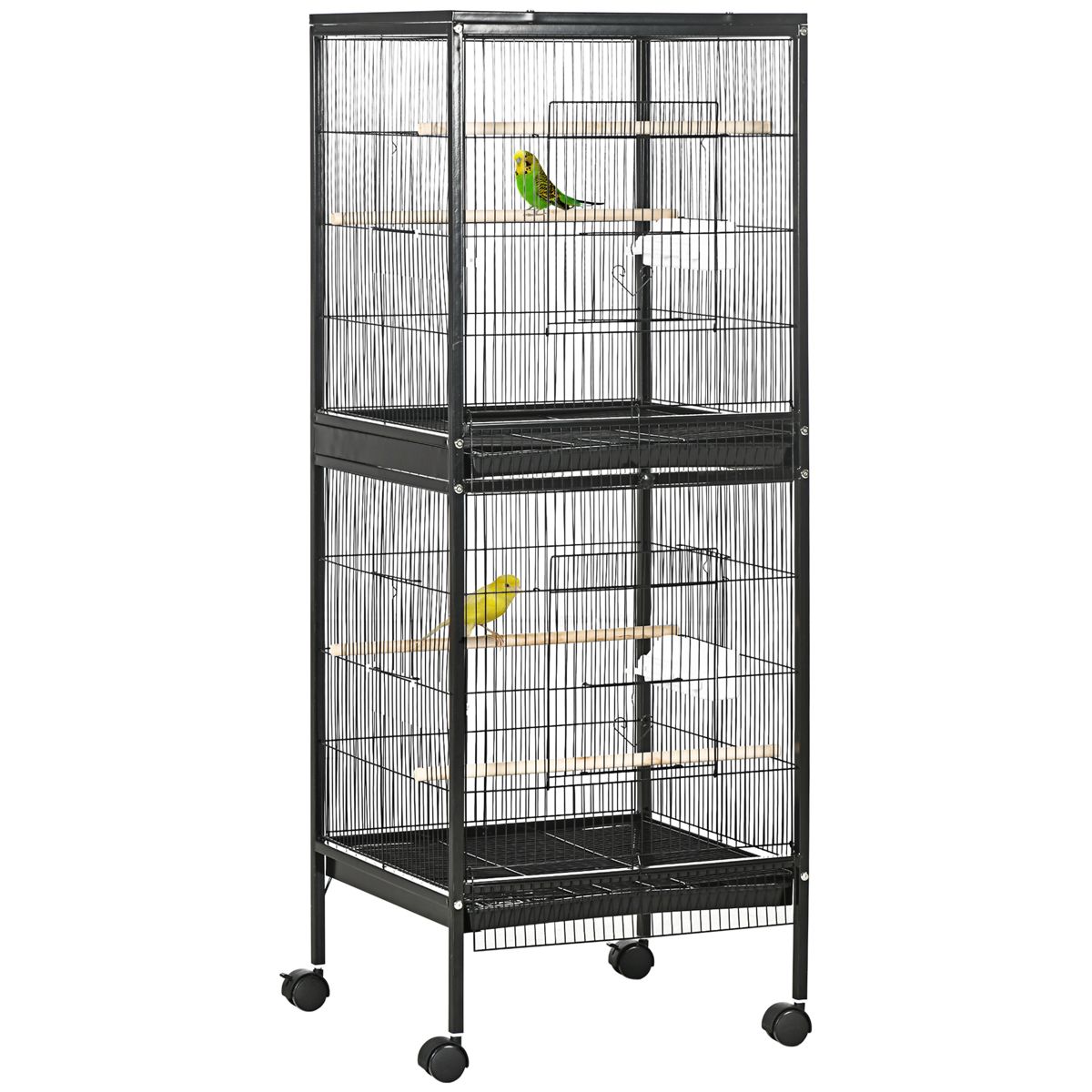 55-Inch Indoor Bird Aviary with Multiple Doors