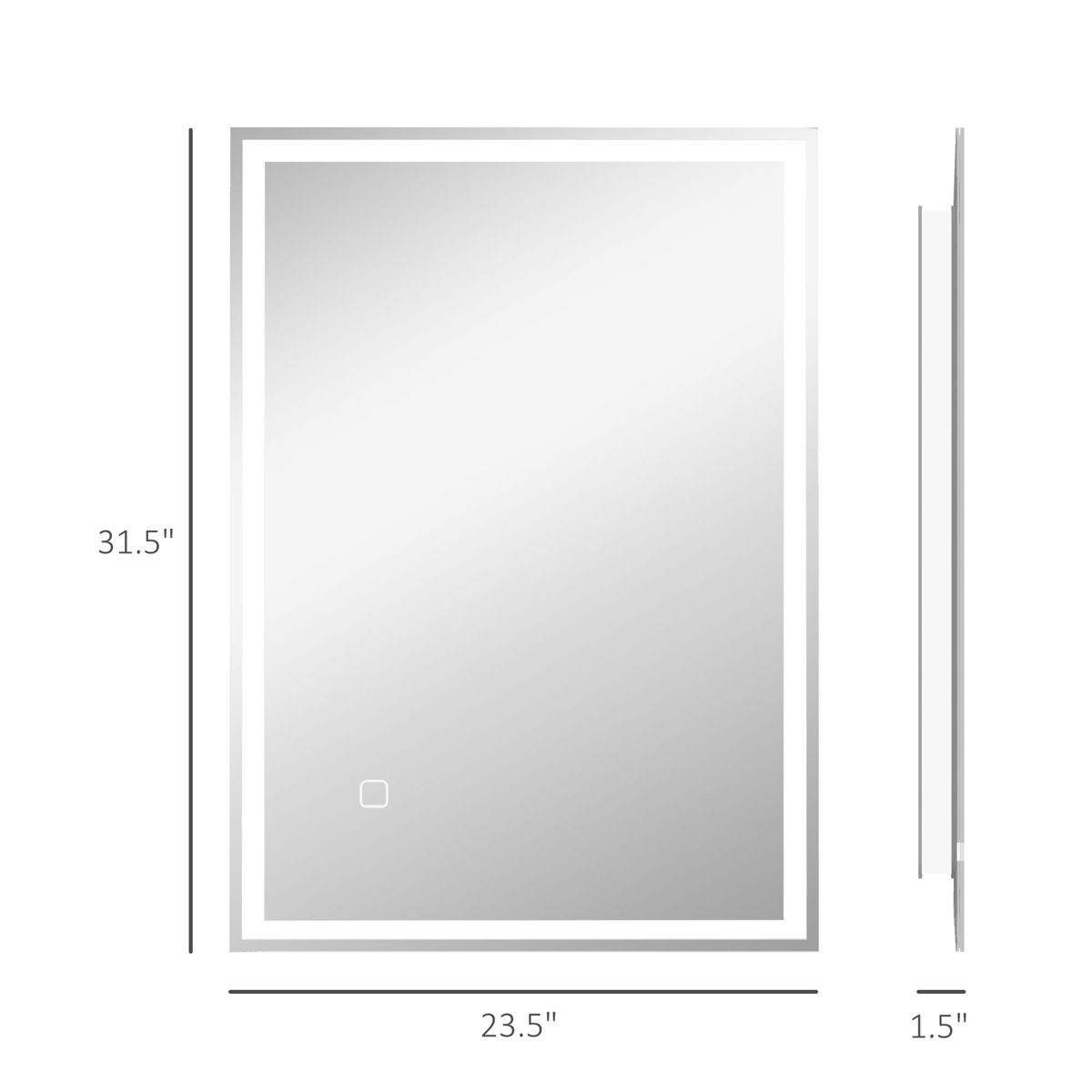Dimmable LED Bathroom Mirror with Memory — view 3