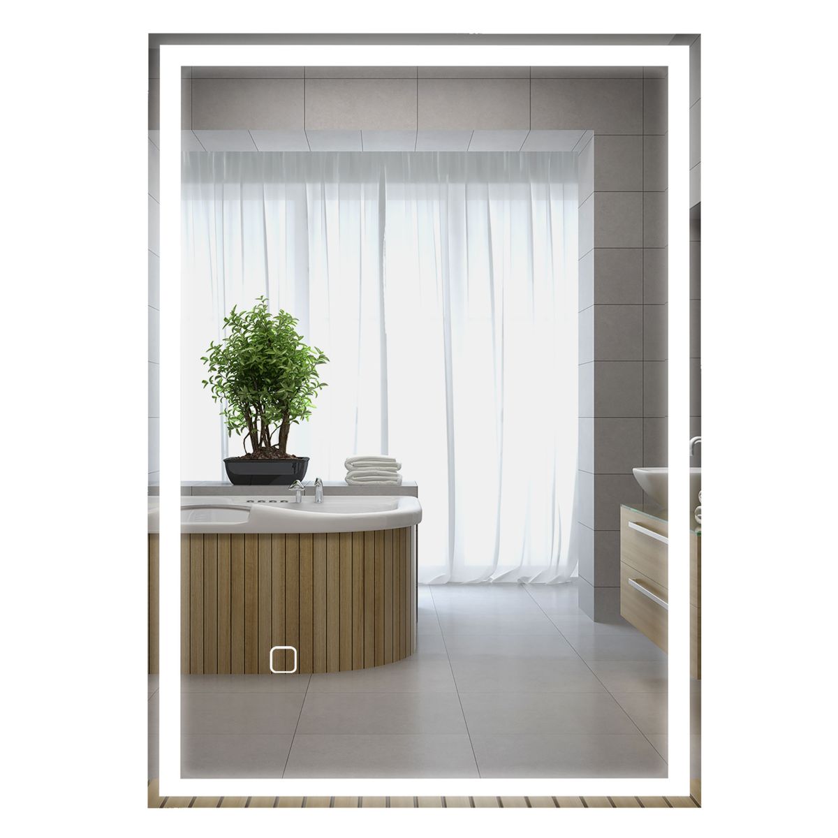 Dimmable LED Bathroom Mirror with Memory